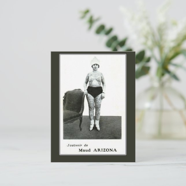Maud Arizona, Tattooed Wonder Lady Postcard | Zazzle