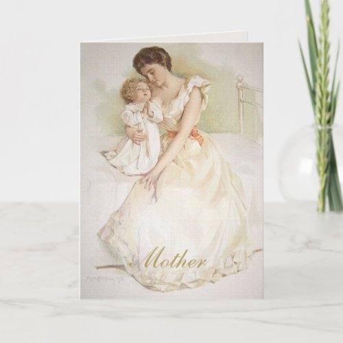 Maud Humphrey Victorian Mom  Child Mothers Day Card
