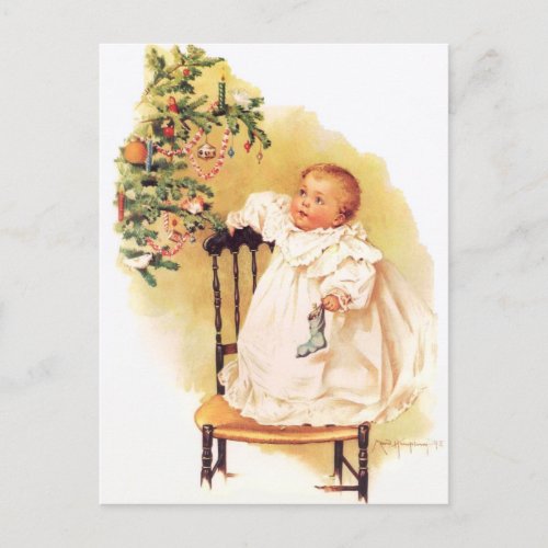 Maud Humphreys Little Christmas Girl Holiday Postcard