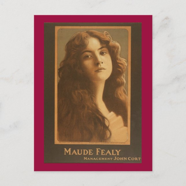 Maude Fealy Vintage Theater Poster Postcard (Front)