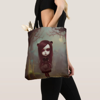 Maude Gothic Illustration Tote Bag