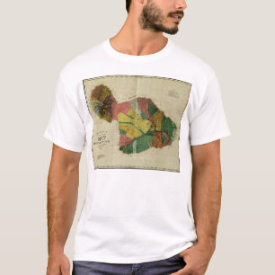 Maui, 1885, Vintage Hawaii Map T-Shirt