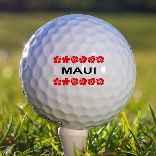 Maui Aloha Flower Bands Light_Color Golf Balls