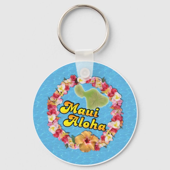 Maui Aloha Keychain (Front)