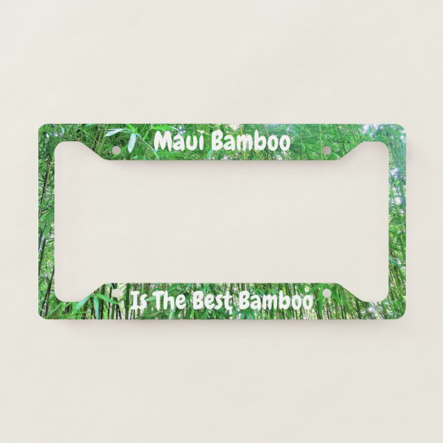 Maui Bamboo Is The Best Bamboo License Plate Frame (Front)
