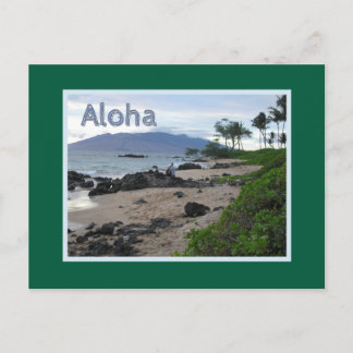 MAUI BEACH AT DUSK/ALOHA POSTCARD