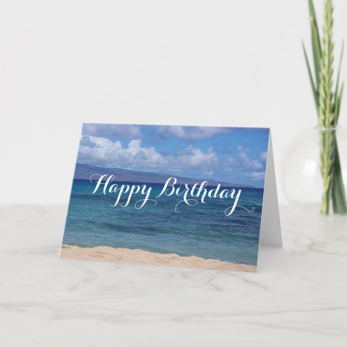 Maui Beach Birthday Card