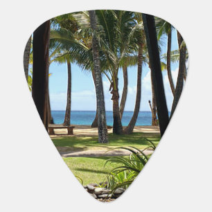 Maui Beach Hawaii Palm Trees Guitar Pick