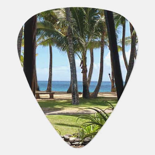 Maui Beach Hawaii Palm Trees Guitar Pick