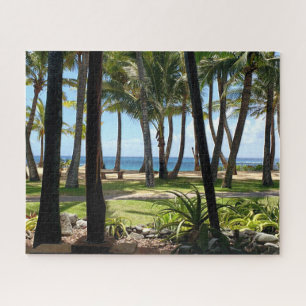 Maui Beach Hawaii Palm Trees Jigsaw Puzzle