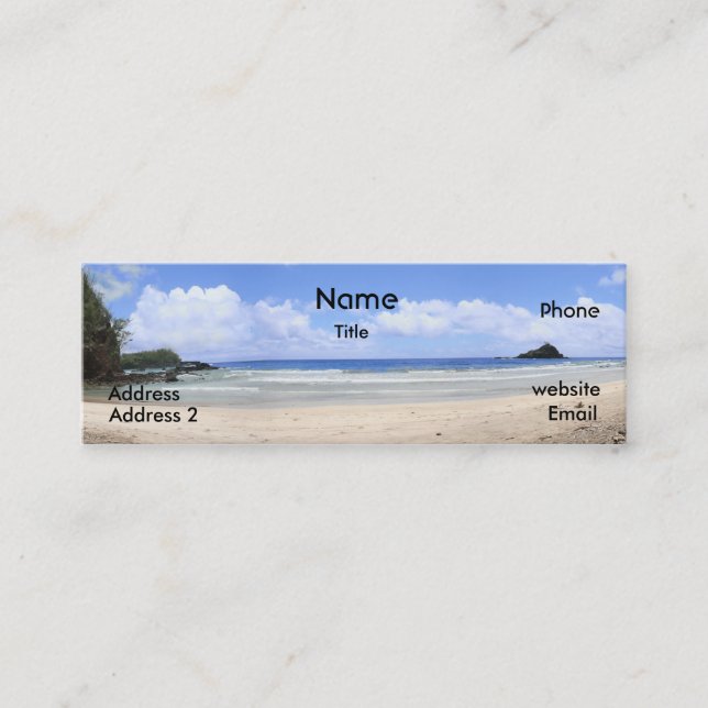 Maui Beach - Koki, Hana Business Card (Front)