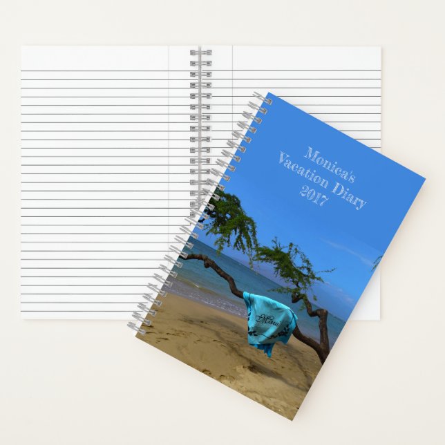 Maui Beach Notebook with your Name (Inside)