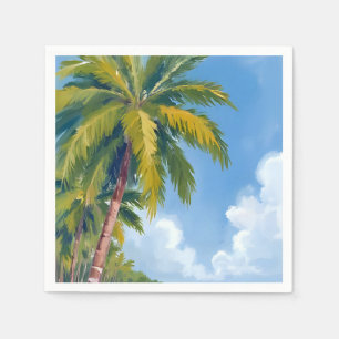 Maui Beach Palm Trees Painting Napkins