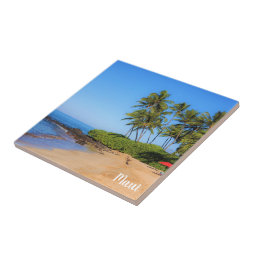 Maui Beach Umbrella Ceramic Tile | Zazzle