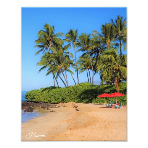 Maui Beach Umbrellas Photo Print