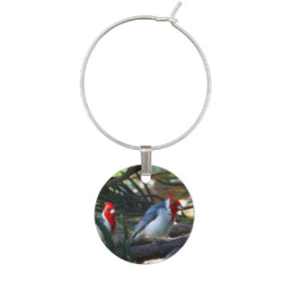Maui Birds Cardinals, Mynas & Finches Wine Charms