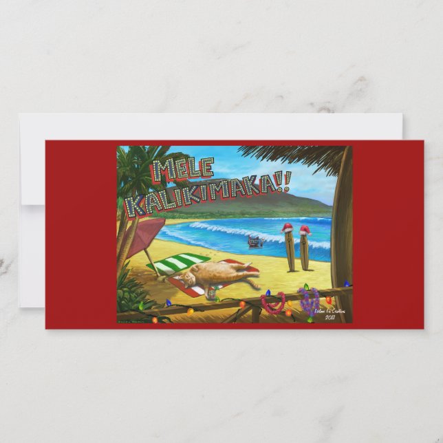 Maui Cats Christmas Card (Front)