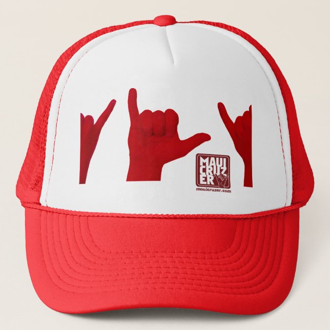 Maui Cruzer Shaka Trucker Trucker Hat (Front)