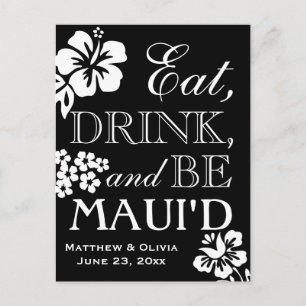 Maui Destination Beach Wedding Save the Date Announcement Postcard