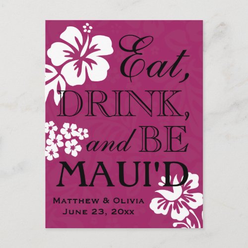 Maui Destination Wedding Save the Date Postcard