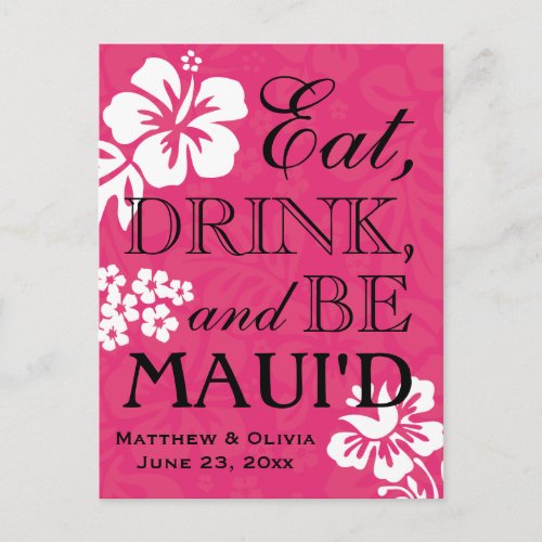 Maui Destination Wedding Save the Date Postcard