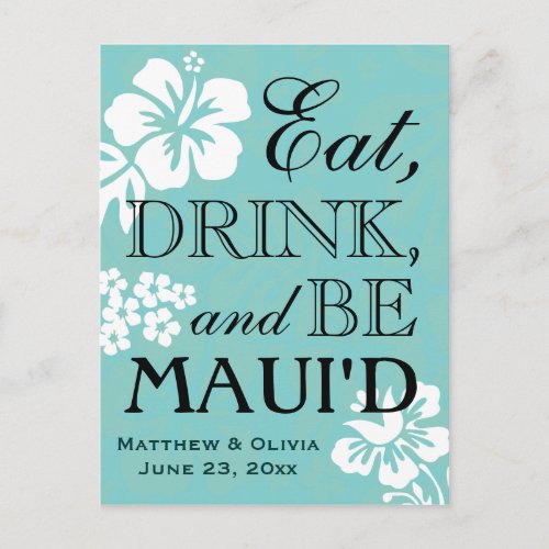 Maui Destination Wedding Save the Date Postcard