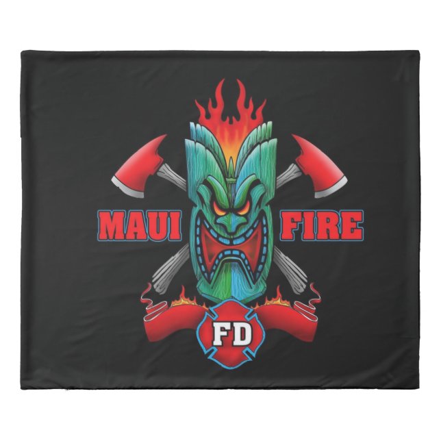 Maui Fire Duvet Cover (Back)