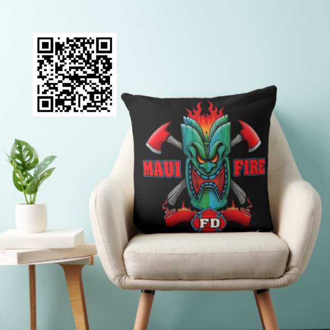 Maui Fire Throw Pillow (Creator Uploaded)