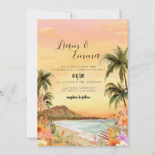 Maui Hawaii Beach Destination Wedding Invitation