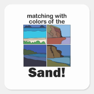 Maui Hawaii Beach Matching With Sand Colors Island Square Sticker