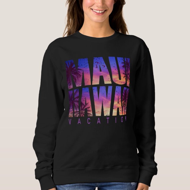 Maui Hawaii Beach Summer Vacation Matching Family  Sweatshirt (Front)