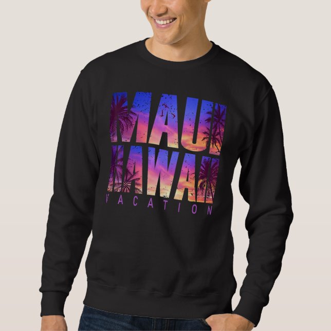 Maui Hawaii Beach Summer Vacation Matching Family  Sweatshirt (Front)