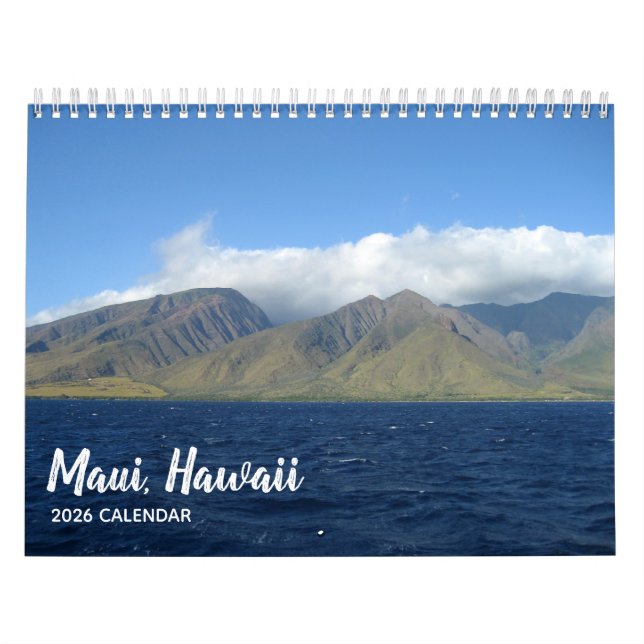 Maui Hawaii Beautiful Beach Photography 2026 Wall Calendar (Cover)