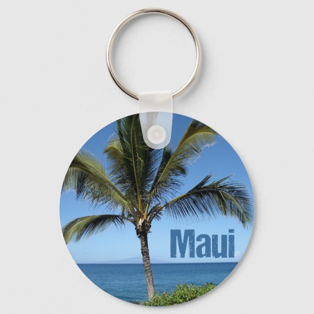 Maui Hawaii Beautiful Island Photography Beach Keychain (Front)
