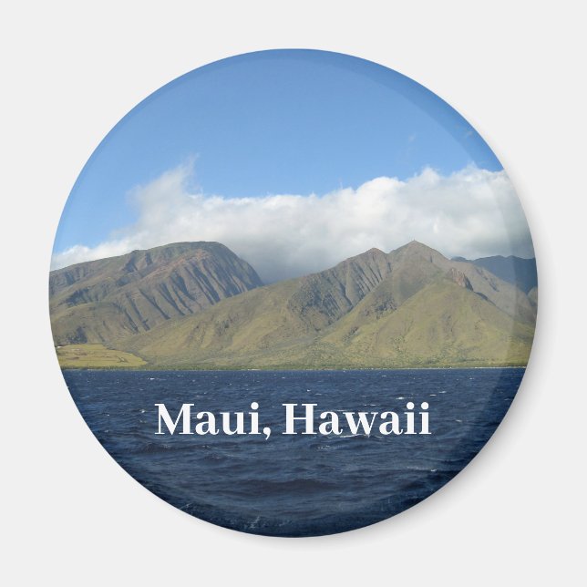 Maui Hawaii Beautiful Mountains Ocean Magnet (Front)