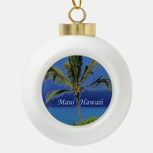 Maui Hawaii Commemorative Ceramic Ball Christmas Ornament