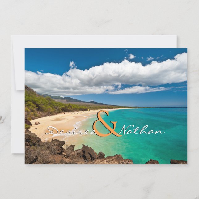 Maui, Hawaii - Destination Wedding Invitation (Front)