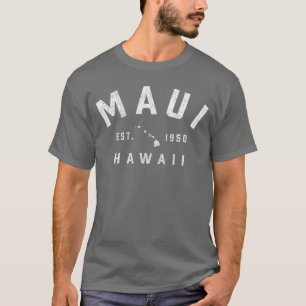 Maui Hawaii Est Vintage Preppyhrowback Vacation So T-Shirt