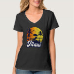 Maui Hawaii Hawaiian Sunset Beach Retro Premium T-Shirt