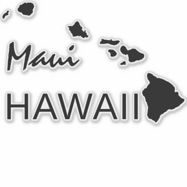 MAUI - HAWAII ISLANDS  STICKER (Front)