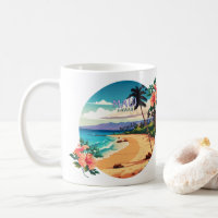 Maui Hawaii Kaanapali Beach Vintage Retro Coffee M