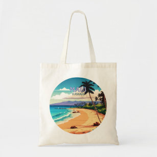 Maui Hawaii Kaanapali Beach Vintage Retro Tote Bag