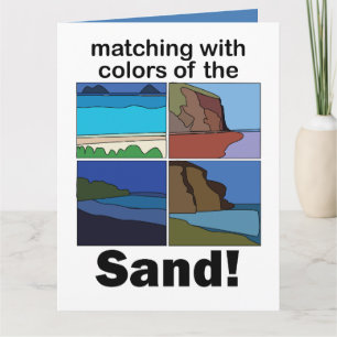 Maui Hawaii Matching With Sand Colors Island Party Card