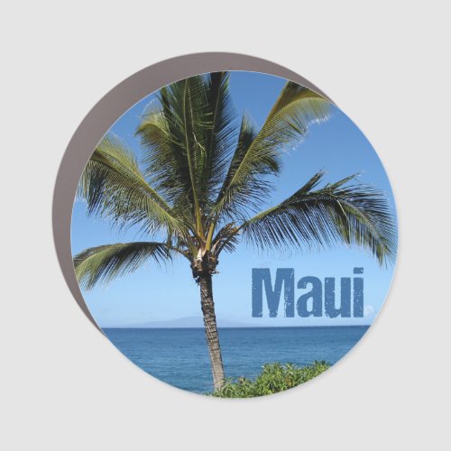 Maui Hawaii Palm Tree Car Magnet