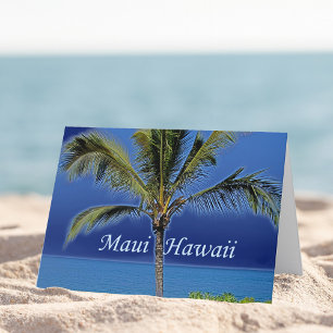 Maui Hawaii Palm Tree Photography Card