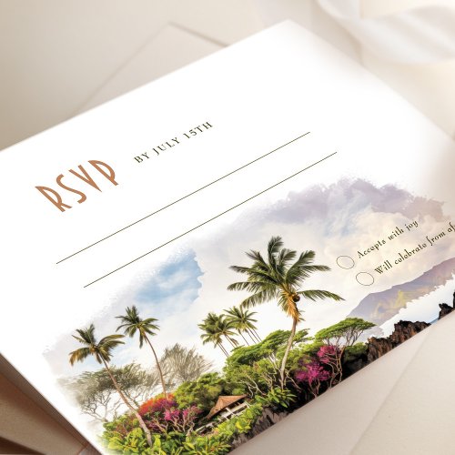 Maui Hawaii RSVP Wedding Insert Destination Invitation