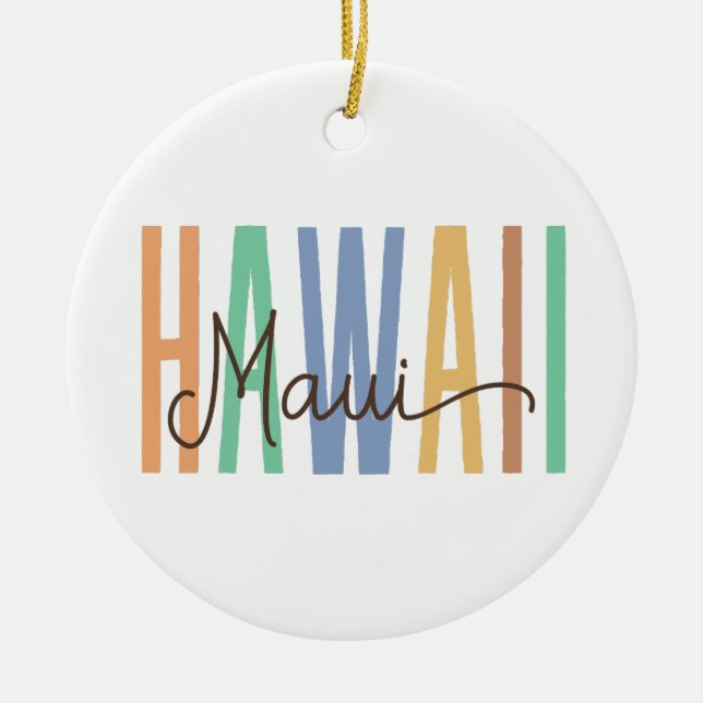 Maui Hawaii (Sands) Ceramic Ornament (Front)