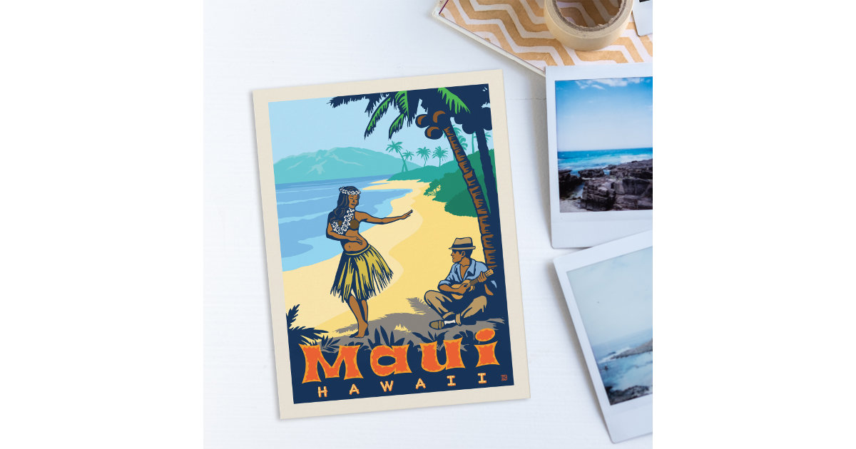 Hawaii Save The Date Vintage Postcards