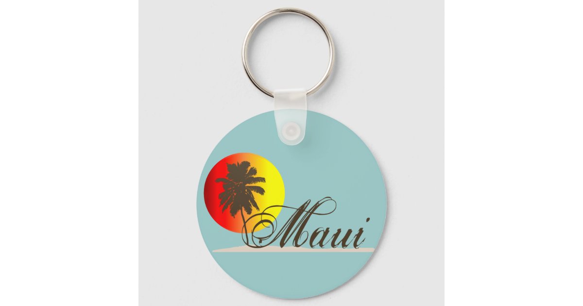 Maui Hawaii Souvenir Keychain Zazzle