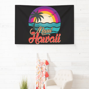Maui Hawaii Sunset Beach Waves Banner